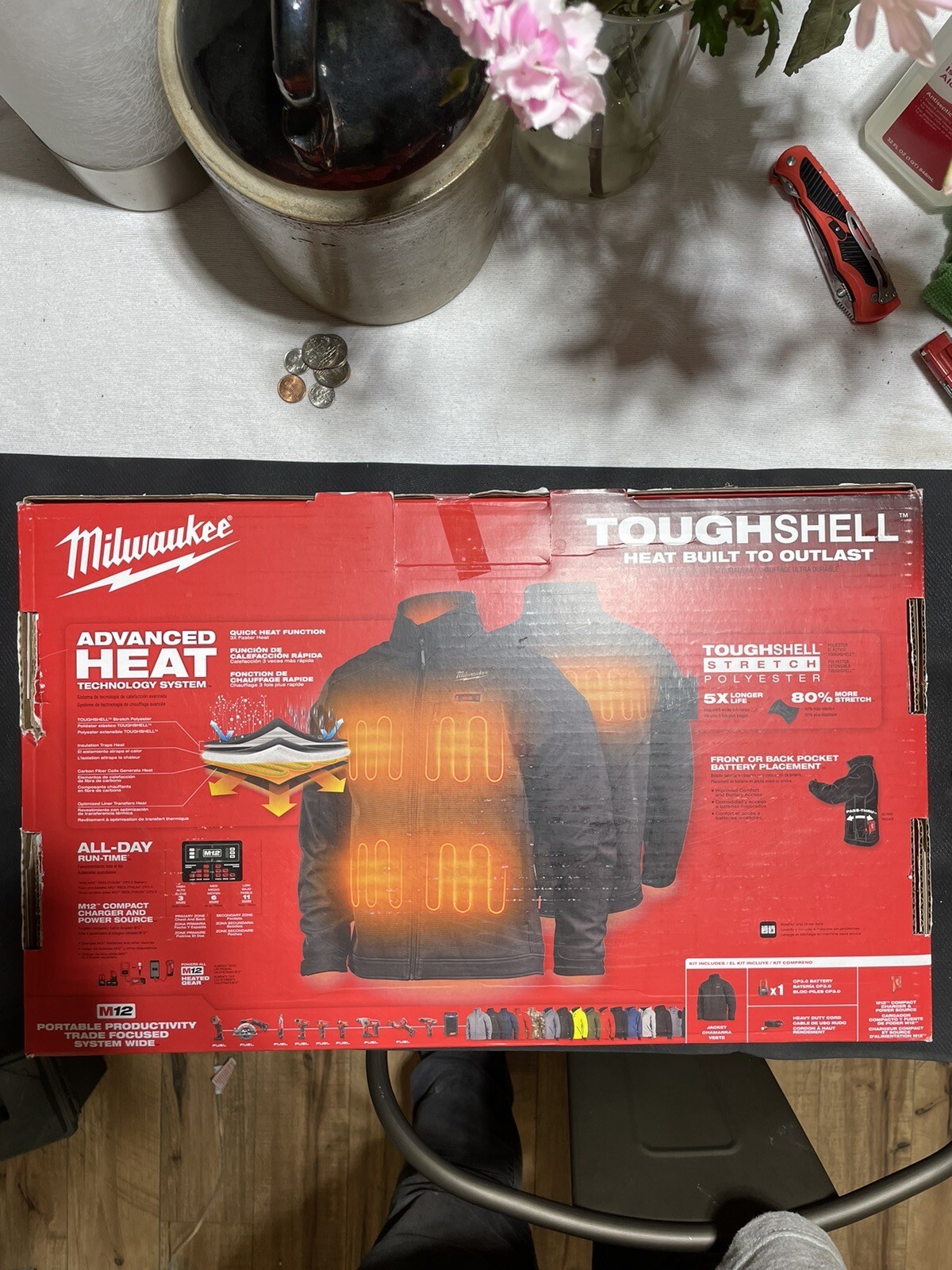 Milwaukee 204B 21XL Toughshell Heated Jacket with 1 Battery +Charger