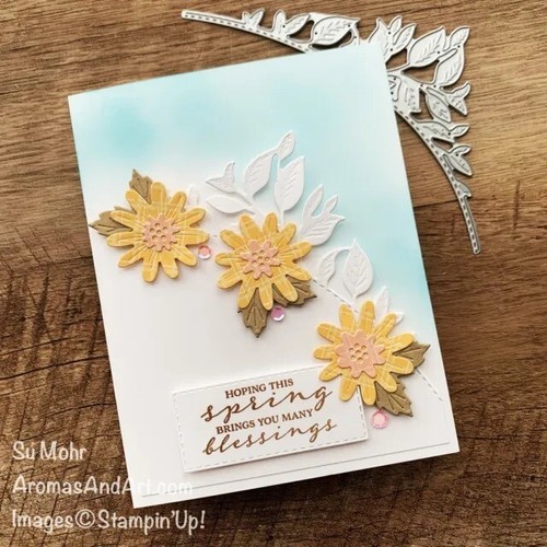 Stampin Up! Juego de estampillas de bendiciones de primavera y baratijas DSP y flores #290 - Imagen 12 de 14