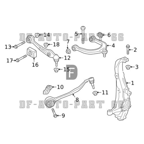 Lemforder Front Lower Rearward Control Arms For BMW G05 G06 G07 X5 X6 X7 19-23 - Picture 3 of 5