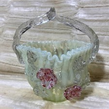 Bohemian Vaseline Swirl Basket