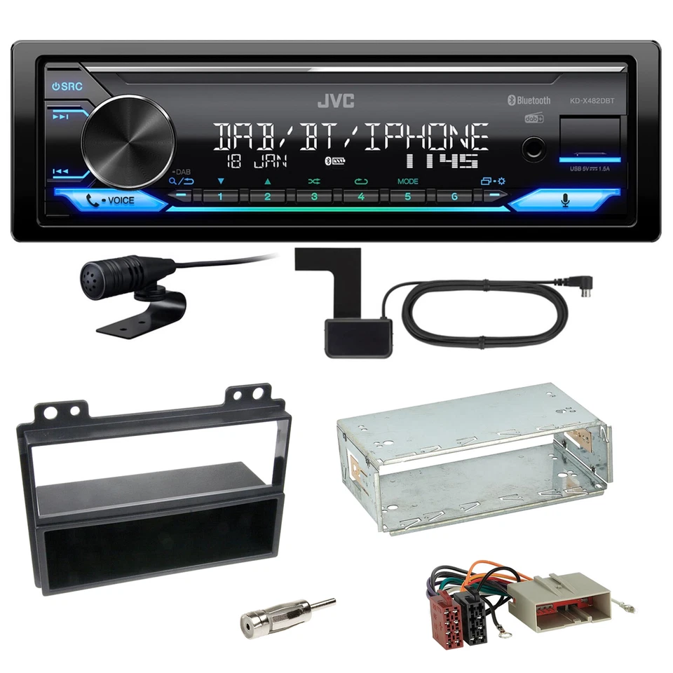 JVC KD-X482DBT Bluetooth USB Digitalradio Einbauset für Ford Fiesta Fusion - Bild 1 von 1