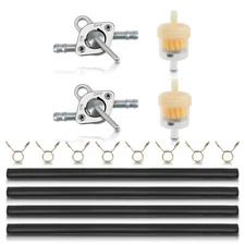 Shut Off 1/4" Inline Valve Switch Gas Fuel Tank Petcock for 50 -150 cc ATV Bike