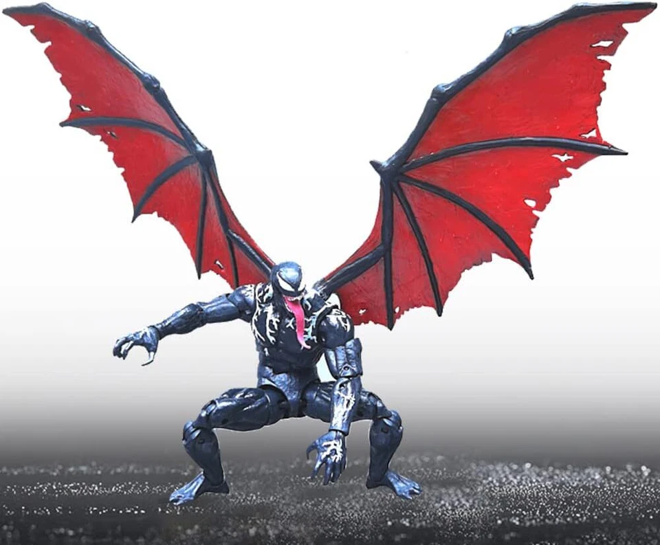 Figura de acción Venom de 7 pulgadas con alas y soportes figura veneno móvil juguete regalo Foto 4 de 4