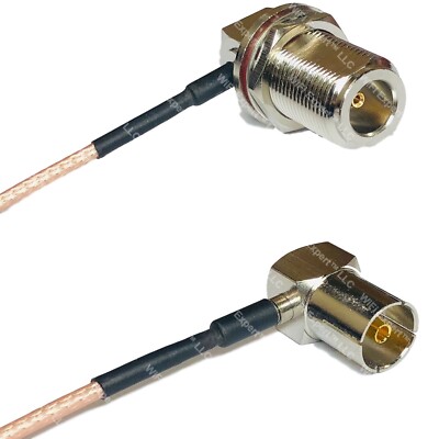 RG316 N Female Bulkhead Angle to DVB Pal Female Angle RF Cable Rapid-SHIP LOT