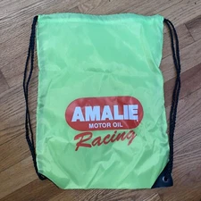 New Neon Green Amalie Motor Oil Drawstring Cinch Bag Backpack Tote
