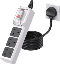 BEVA 3 in 1 RCD Extension Lead, 3M Heavy Duty Extension Lead with Leakage Prote