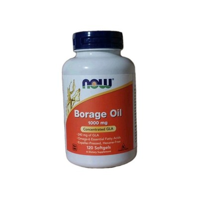 Now Foods Borage Öl Concentrated GLA 120 Kapsel,M.H.D-09.2026