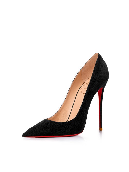 Anti Suede Black High Heels, Women's Pointed Slim Heels, High-end Single Shoes