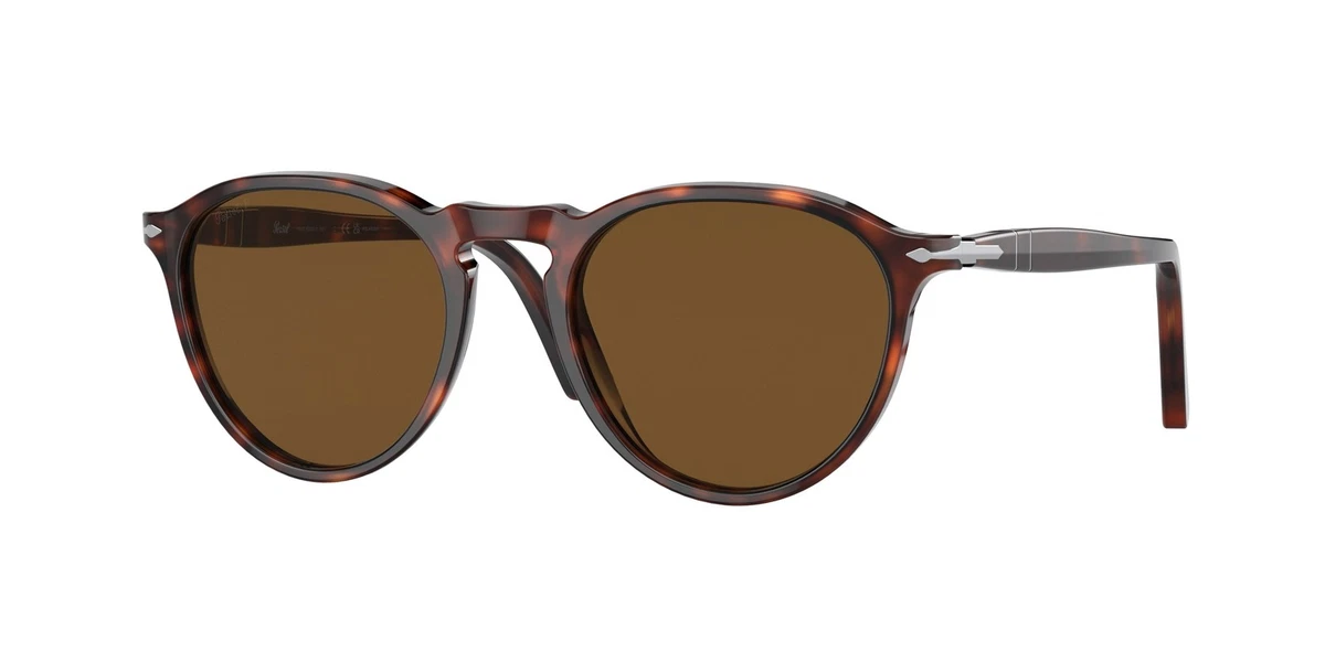 PERSOL PO3286S 24 57 Havana Polar Brown Polarized 53 mm Unisex Sunglasses