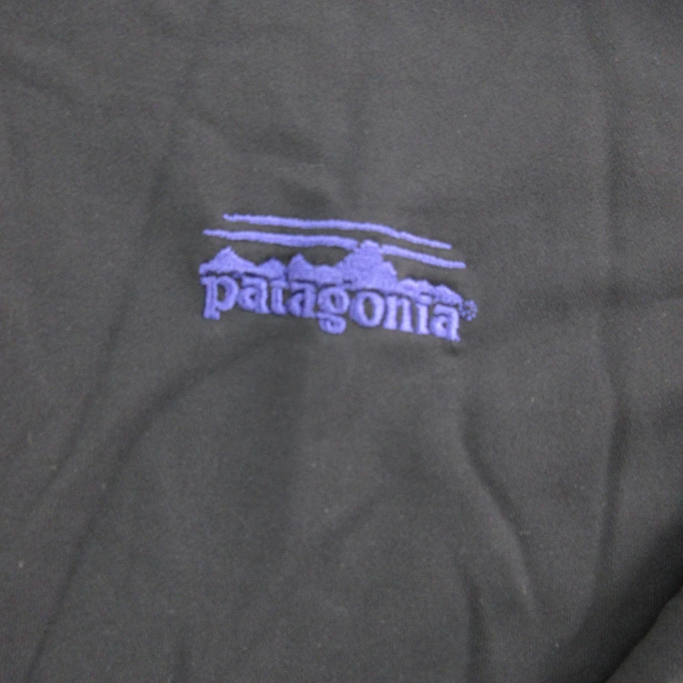 Pullover Patagonia Mujer Mediano Negro Cuarto Cremallera Hecho en EE. UU. Elástico Correr Foto 3 de 4
