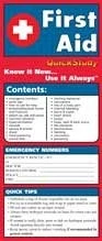 FIRST AID LAMINATE REFERENCE CHARTS (QUICKSTUDY: HEALTH) By Inc. Barcharts