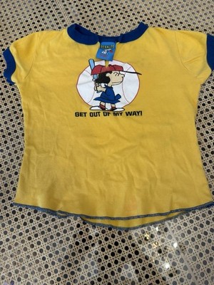 Peanuts Kids T Shirt V Neck Size Youth Medium VTG
