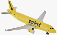 Daron Toy Airplane   Spirit Airlines   Die-Cast Metal Model Airplane Toy with...