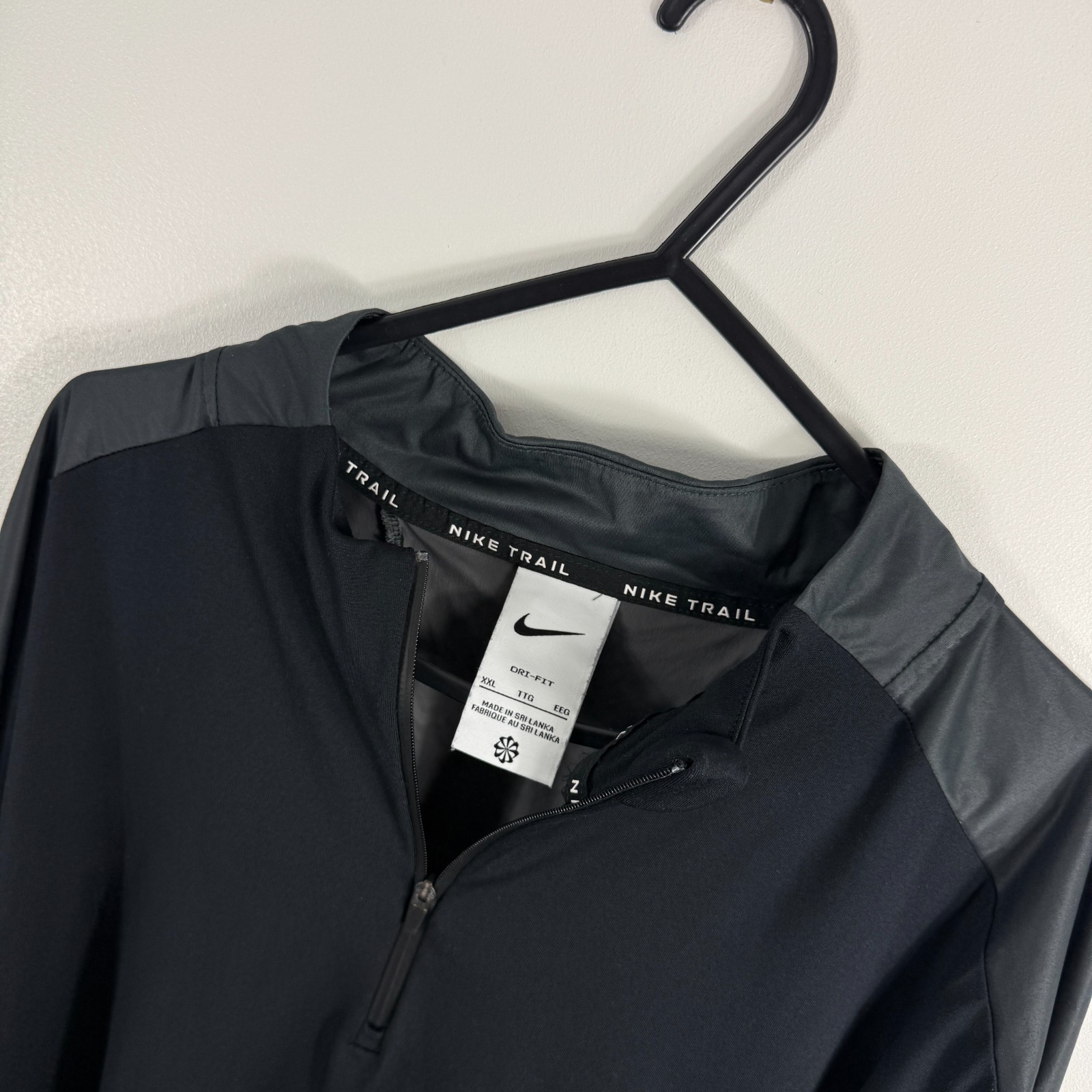 Nike Trail Dri-FIT Black Grey Element Reflective XXL Running Half Zip Sweatshirt image 3