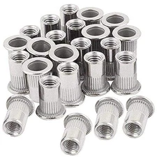 30Pcs M8 Rivet Nuts Stainless Steel Threaded Rivet Insert Nuts Rivnuts