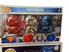 Funko Pop! Heroes Superman 80 Years 3-Pack 2018 Fall Convention Exclusive Chrome
