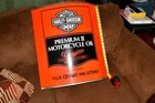 VINTAGE HARLEY DAVIDSON MOTORCYCLES GENUINE MOTOR OIL 23" x 20" SIGN Aluminum