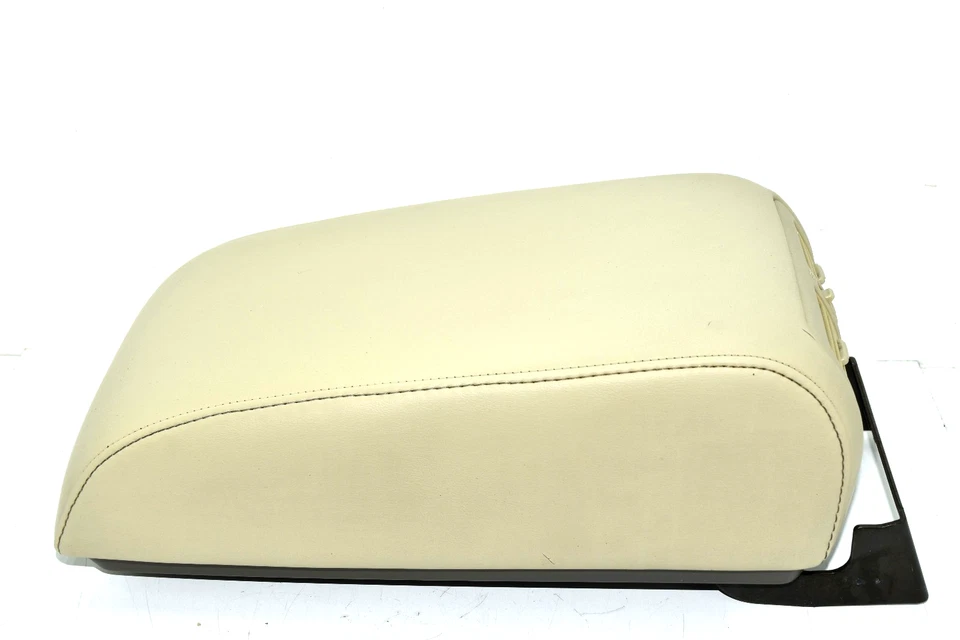 💎2003-2006 Infiniti G35 BEIGE Sedan Center Console Leather Armrest NO VENTS OEM - Image 3 of 4