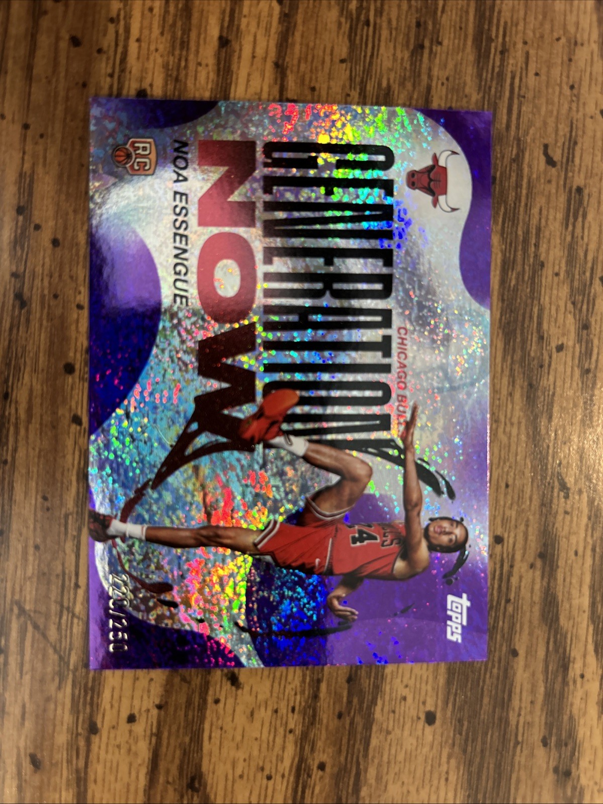 2025-26 Topps #GN-12 Noa Essengue Generation Now Purple Holo Foil /250 RC Bulls