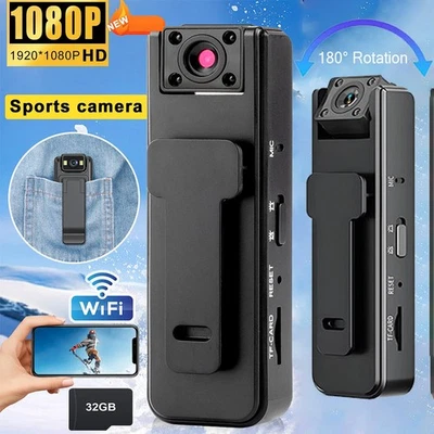 4K Camera Camcorder 1080P Body Police Cam With Audio Video DVR IR Night Cam