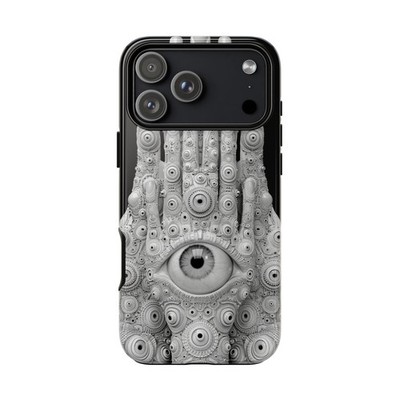 Phone Ink - iPhone | Galaxy | Pixel Case - White Hand Eyes Abstract Art