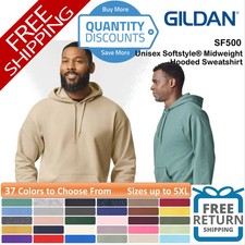 Gildan Unisex Softstyle Pocket Midweight Hooded Sweatshirt Up To 5XL SF500 a