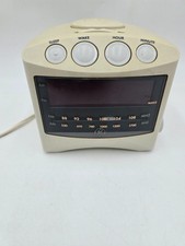 Vintage General Electric Model 7-4806A GE AM/FM Digital Alarm Clock Radio Works 