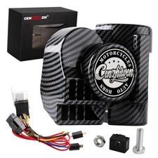 Motorcycle Air Horn Kit 12V 150db Super Loud Car Horn, with Air carbon fibre
