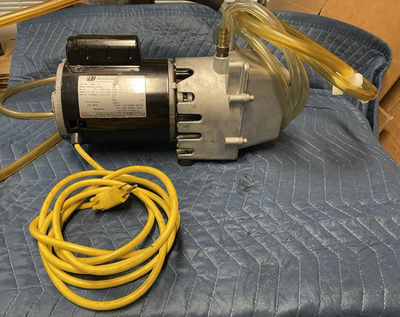 #ad JB INDUSTRIES VACUUM PUMP 1 3 HP PH 1 FR 48 SCS CW OPE MODEL XQM48C17D350A $116.96
