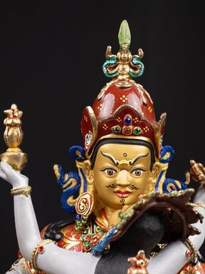 Padmasambhava Shakti Or Consort, Buddhist Handmade Statue, Full Gold Plated