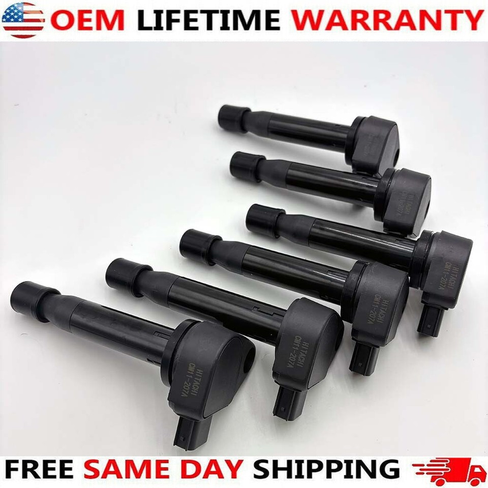 Bobine D'allumage 6 Pack Genuine Ignition Coils For Honda Accord Odyssey Acura CL TL - OEM 30520-P8E-A01 Ignition Wires For Acura TL