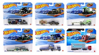 Hot Wheels Track Fleet 2025 HYT56-979C Case C Set of 6 w/ Optimus Prime - New