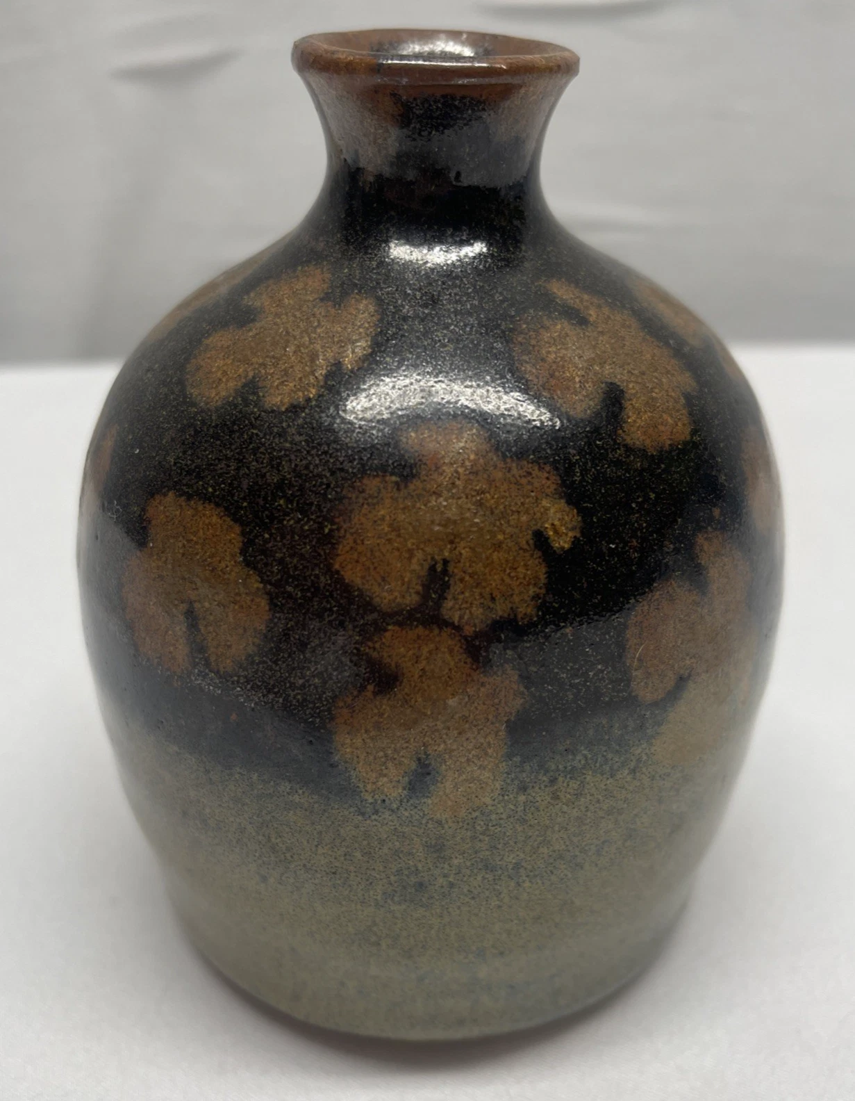 Small Vintage Richard Peeler Studio Signed Stoneware Artisan Pottery Vase 5"Tall