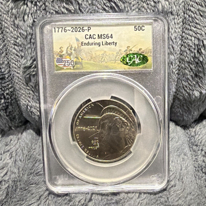 2026-P Enduring Liberty Commemorative Half Dollar 50C Business Strike CAC MS64