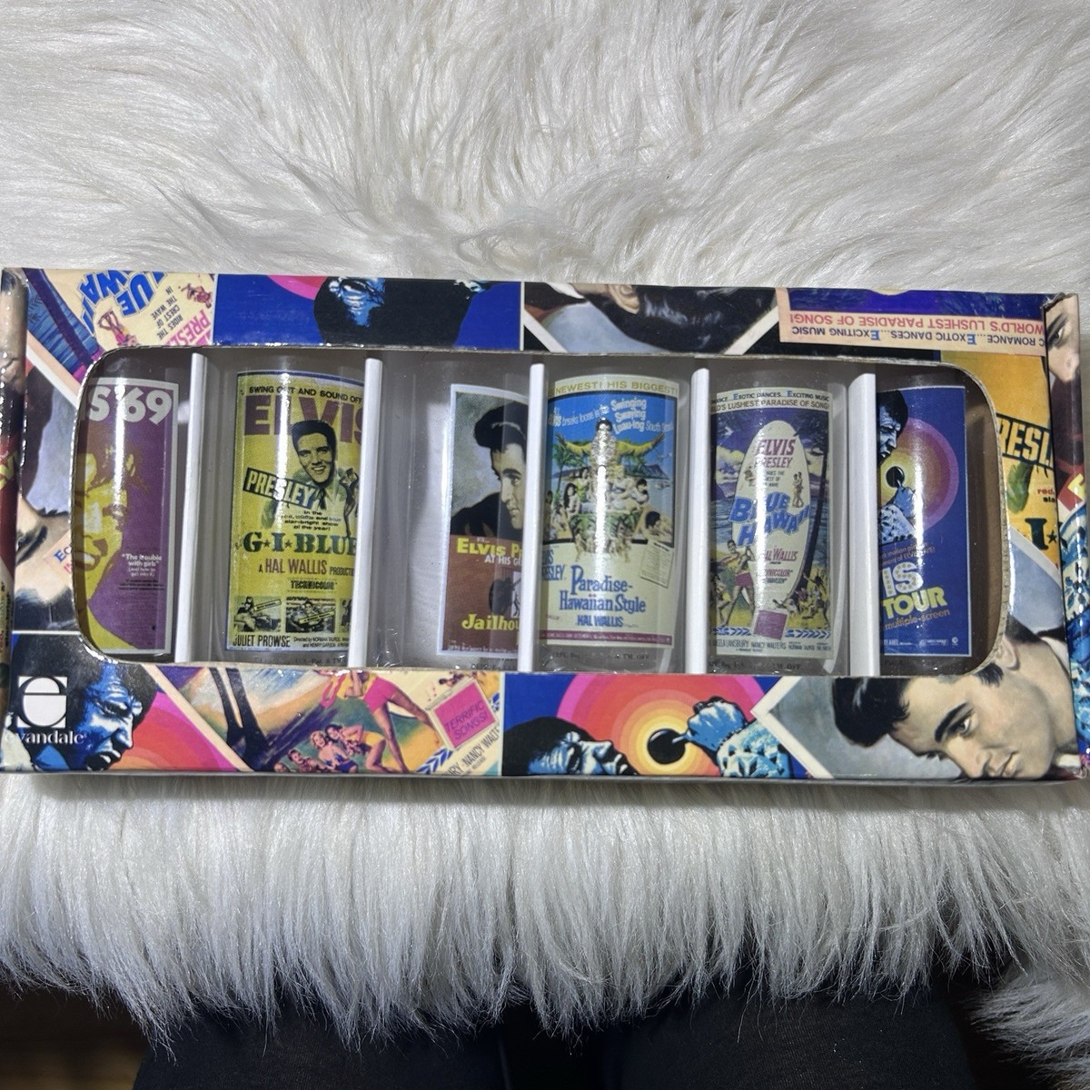 elvis出品 Evandale Elvis Presley Set of 6 Shot Glasses in the Original Box