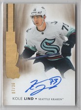2021-22 Upper Deck The Cup Gold Spectrum Foil Kole Lind Auto 07/36 Seattle