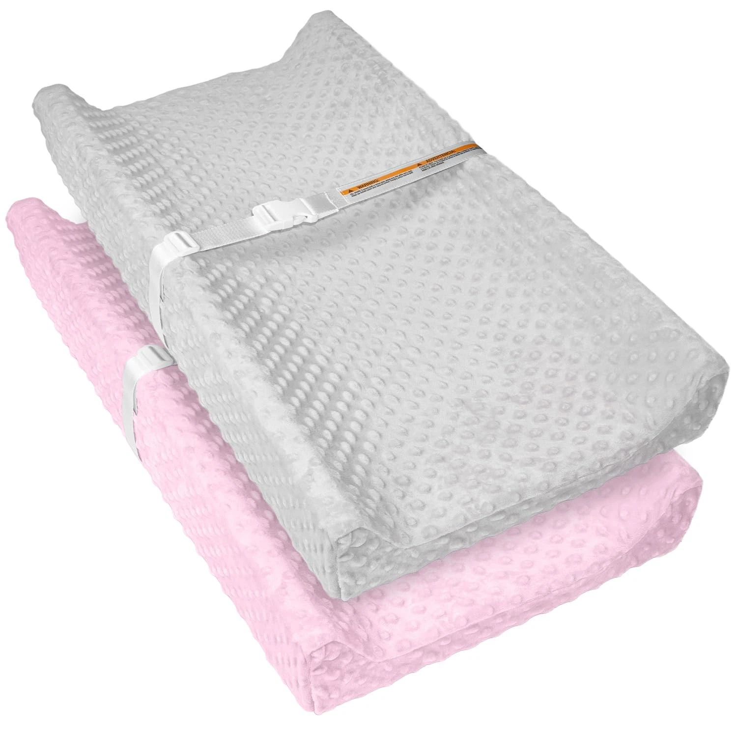 2 Pack Baby Changing Pad Covers, Super Soft Plush Dot Diaper Changing Table C...