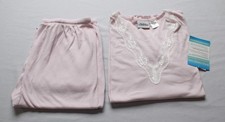 Juego de pijama capri Stay Cool para mujer The Vermont Country Store EJ3 rosa mediano nuevo con etiquetas