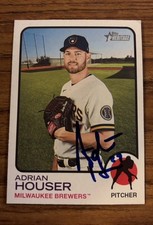 2022 Topps Heritage Andrian Houser Milwaukee Brewers Autographed Card #219