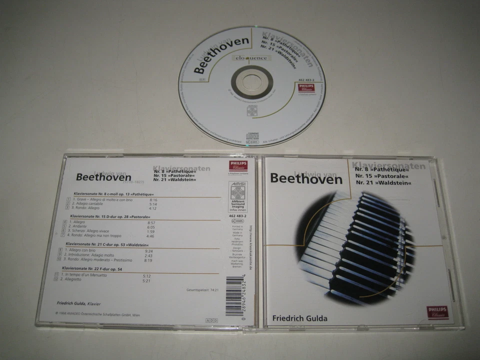 BEETHOVEN/FRIEDRICH GULDA/KLAVIERSONATE 8,15,21 (ELOQUENCE 4624832) CD ALBUM