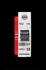 WYLEX 32 AMP CURVE B 3kA MCB CIRCUIT BREAKER PUSH PLUG IN ABB