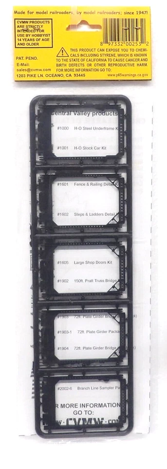 Kit de detalles de soporte y soporte de puente de armadura Central Valley 1814 150' escala N Foto 2 de 3