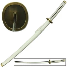 One Piece Roronoa Zoro's Wado Ichimonji Sword Steel All White Anime Katana