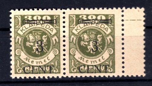 Memel 179W2 Type Pair MNH Unstamped BPP (L6353