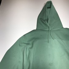 Topshop Sweatshirt Womens Size 8-10 Green Stretchy Hooded Drawstring Pullover