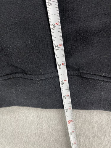 Tony HAWK Hoodie Men's Size Large Solid Black Sweater Long Sleeve Side Zippers - Picture 7 of 11