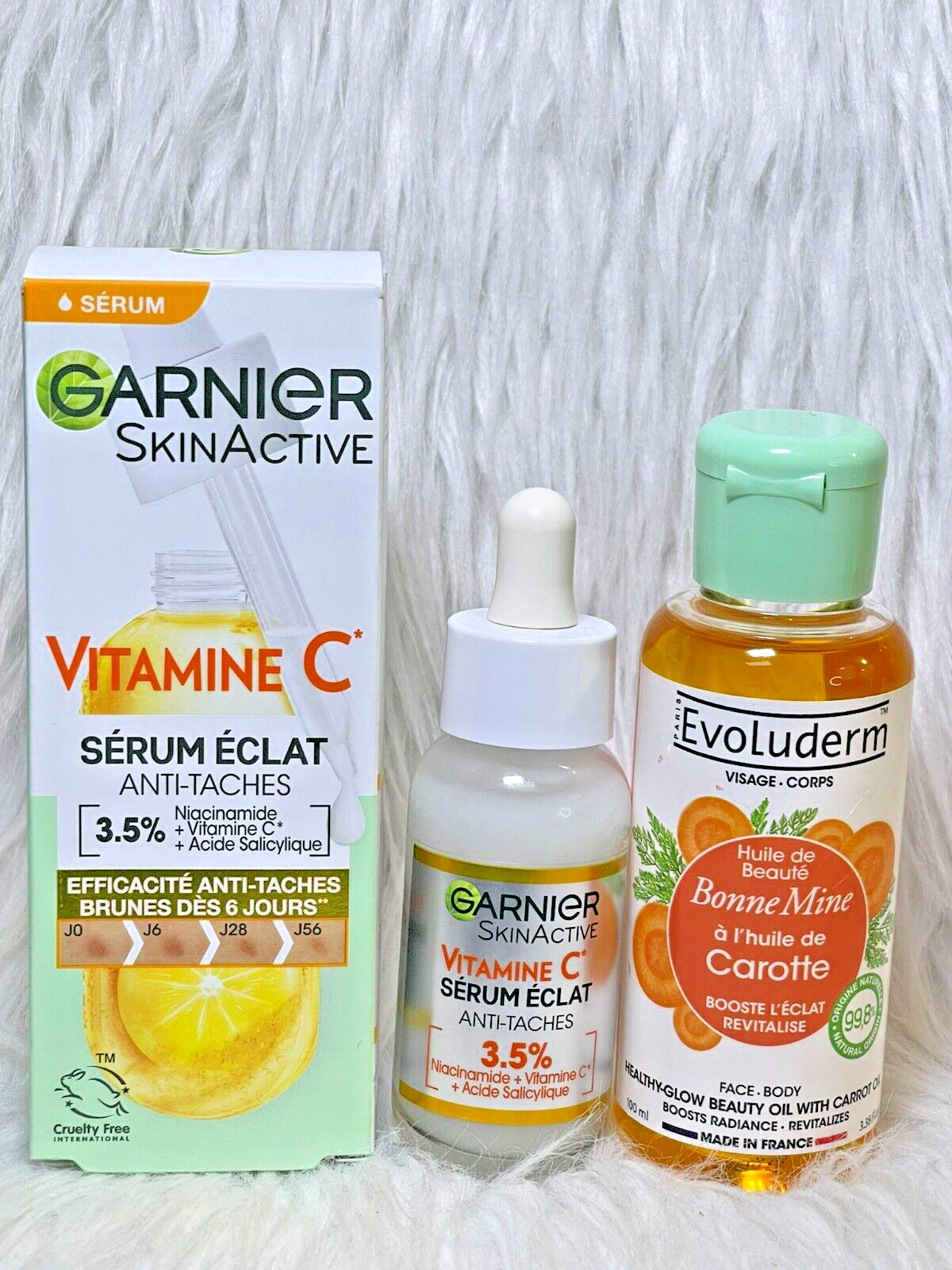 Sérum vitamine C Garnier éclat au quotidien avec huile de carotte anti-taches flacon de 30ml