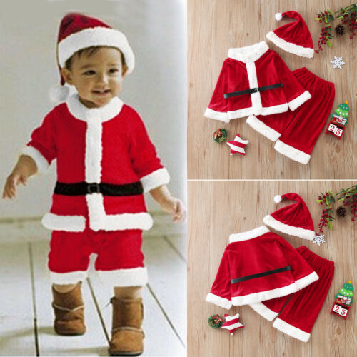 Vestito Fantasia Bambina Natale Bambino Natale Babbo Natale Festa Ragazzi Vestiti Outfit - Foto 12 di 12