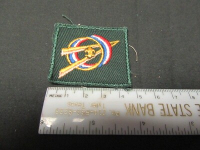 Explorer Circle V or Rocket design 1 7/8 width Universal Patch 1950-60's     KL3