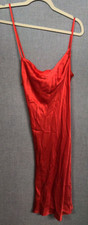 Jennifer Hope Silk Dress Women's XS Red Bad Gyal Side Cross Strap Made In USA